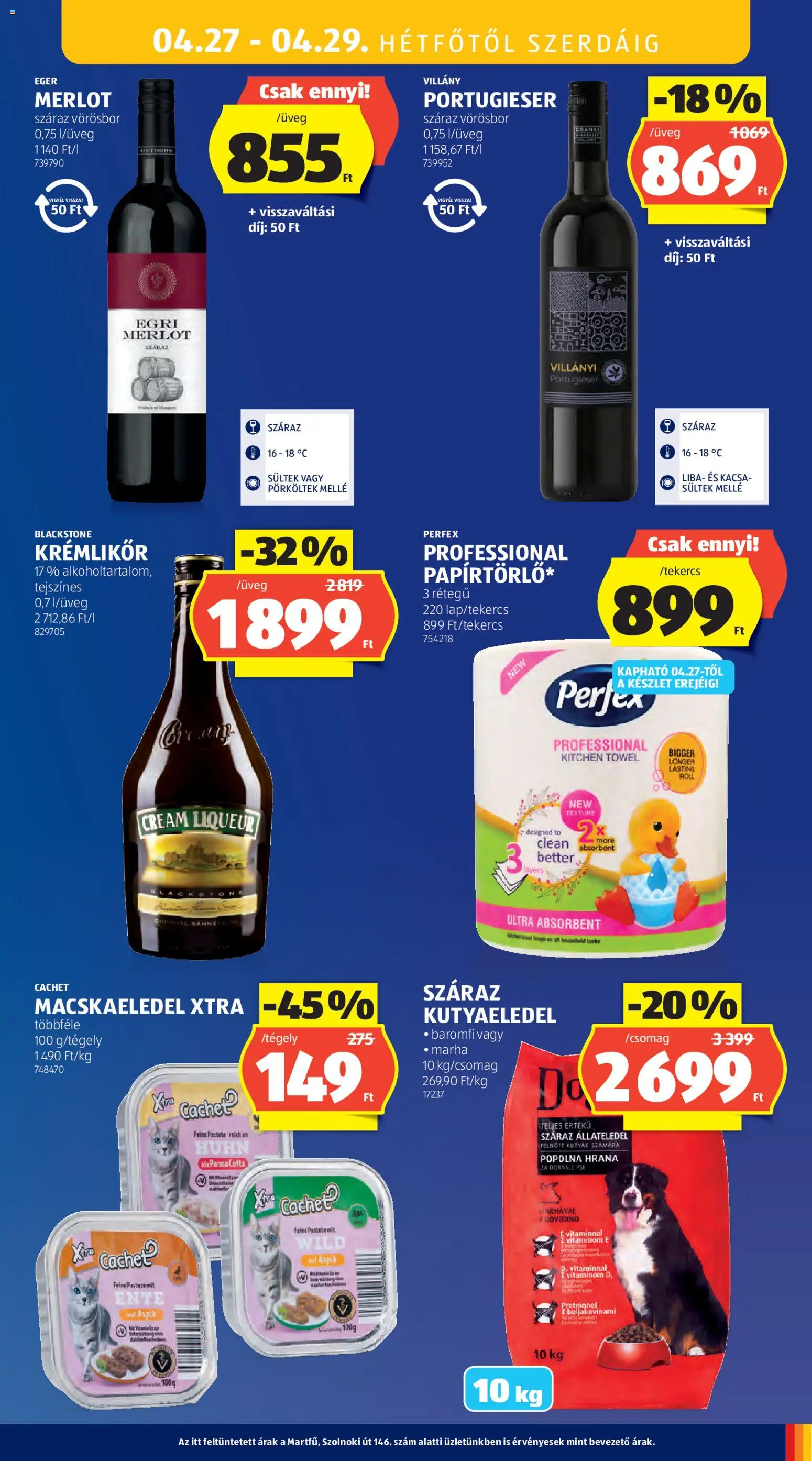 Aldi akciós ujság - amely érvényes a következő dátumtól: 23.04.2026 | Oldal: 41 | Termékek: Egér, Kutyaeledel, Kacsa, Panna cotta