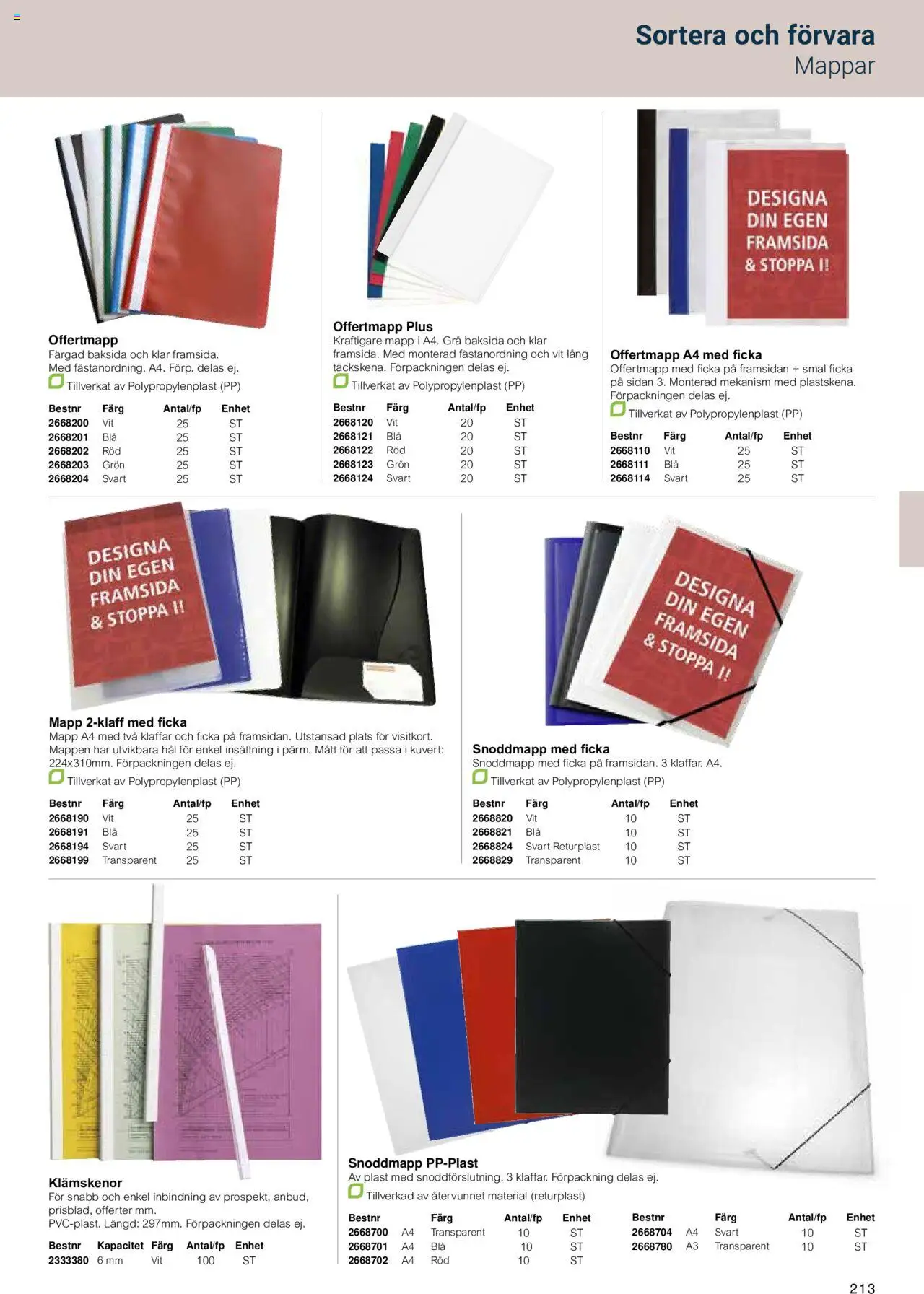 Office Depot reklamblad aktuell från 15.02.2024 | Sida: 215 | Produkter: Kuvert, Mapp