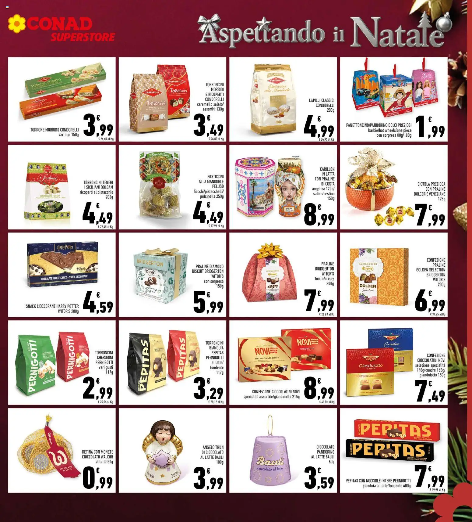 Volantino Conad del 19.11.2025 | Pagina: 13 | Prodotti: Mandorle, Torroncini, Cioccolatini, Ciotola