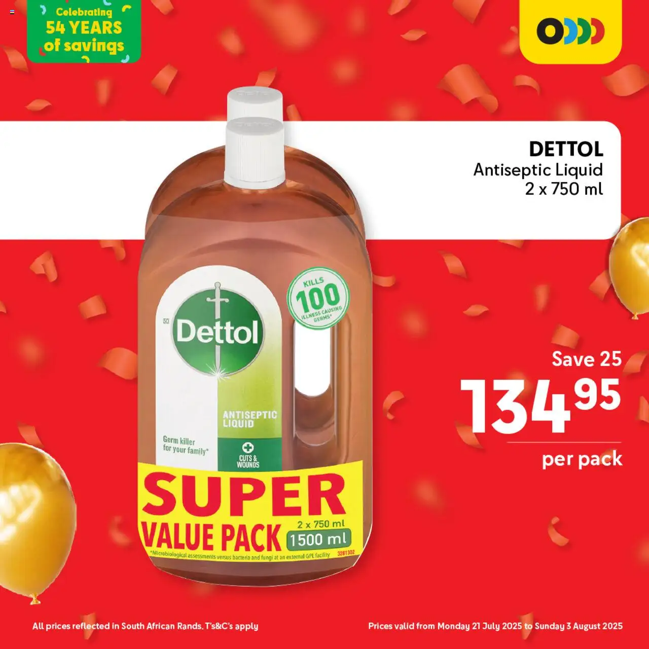 Makro Birthday Price-Drop Personal Care │ valid from 21.07.2025 | Page: 4 | Products: Antiseptic liquid