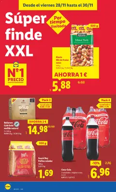 Vista previa Coca-Cola, 2 variedades: original o zero. 4 x 2 l válido desde el 24.11.2025 | Página: 20