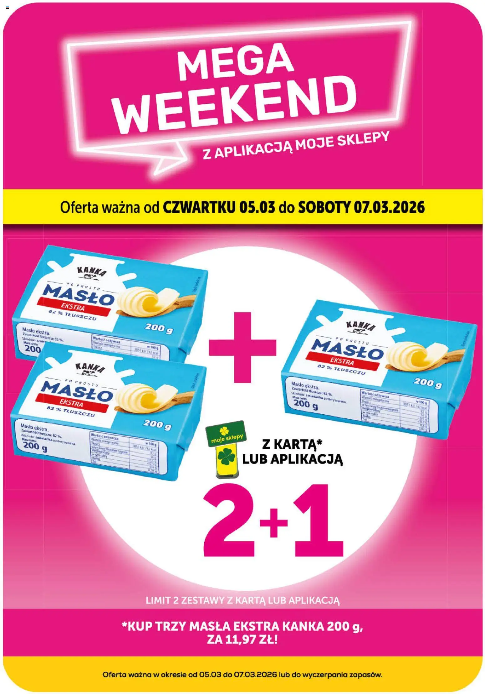 Groszek gazetka - Minimarket od 05.03.2026 | Strona: 5 | Produkty: Karta, Masło