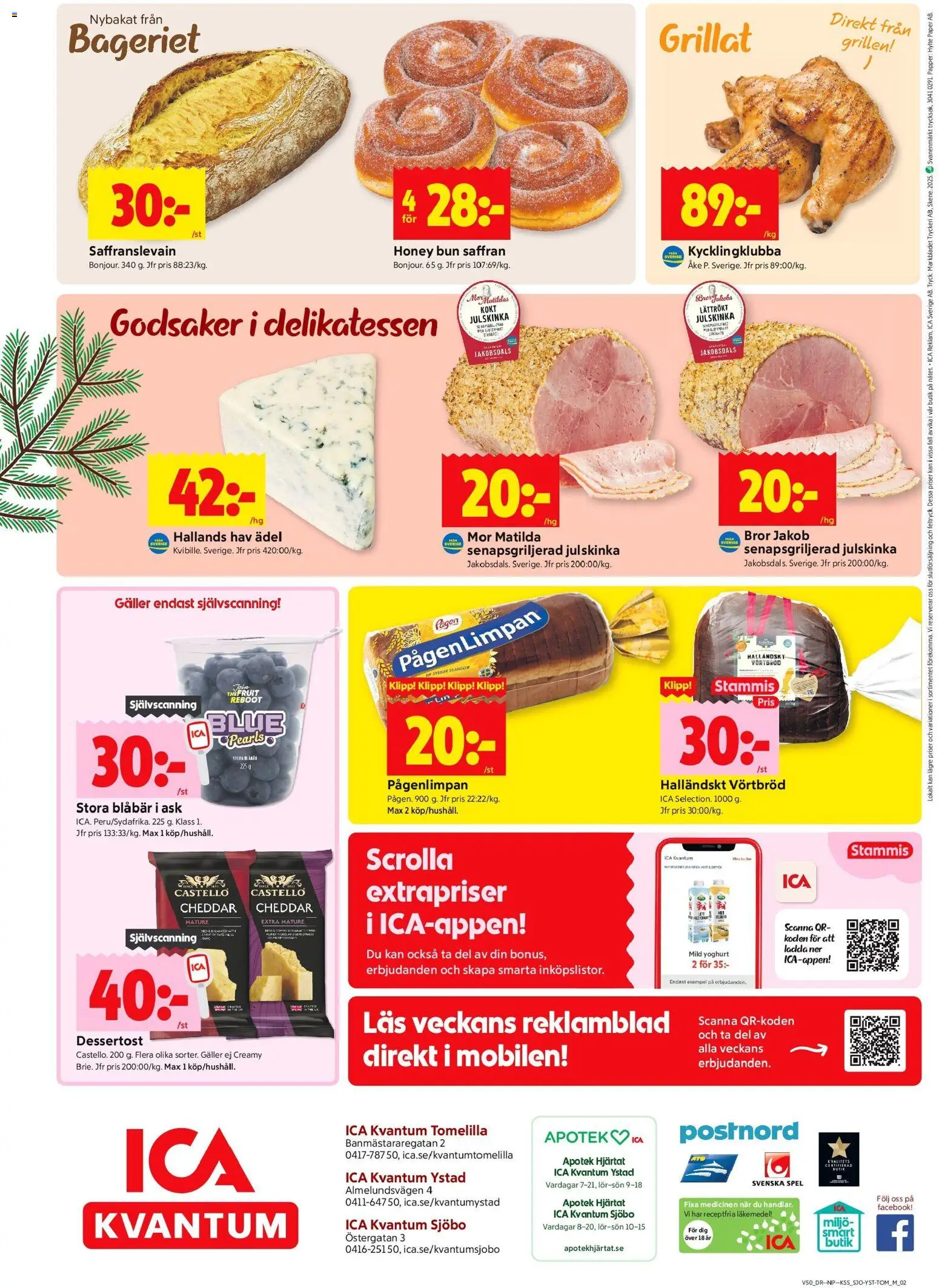 ICA Kvantum reklamblad aktuell från 08.12.2025 | Sida: 12 | Produkter: Galler, Cheddar, Papper, Spel