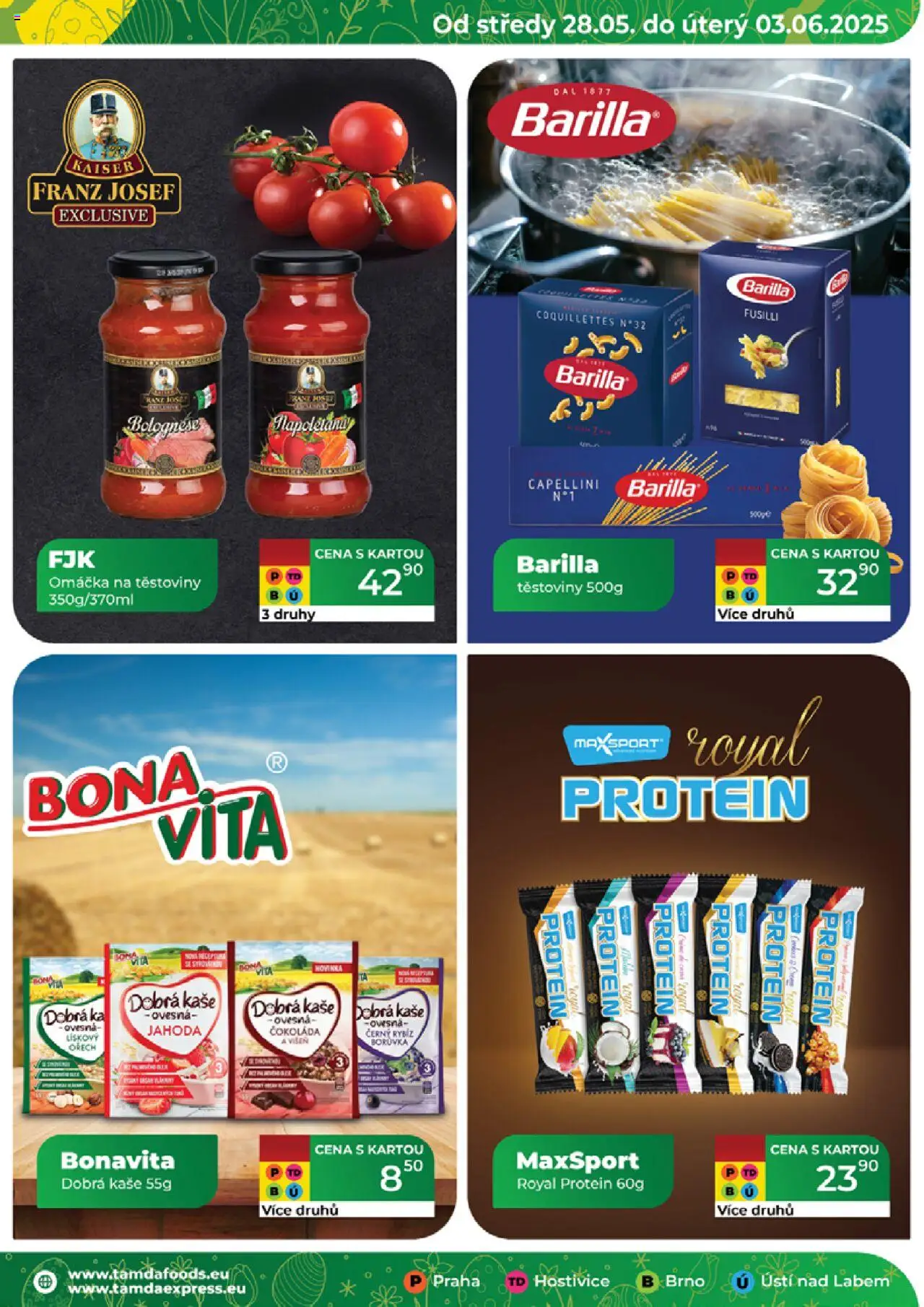 Tamda Foods leták od 28.05.2025 | Strana: 13 | Produkty: Těstoviny Barilla, Čokoláda, Protein bar, Protein