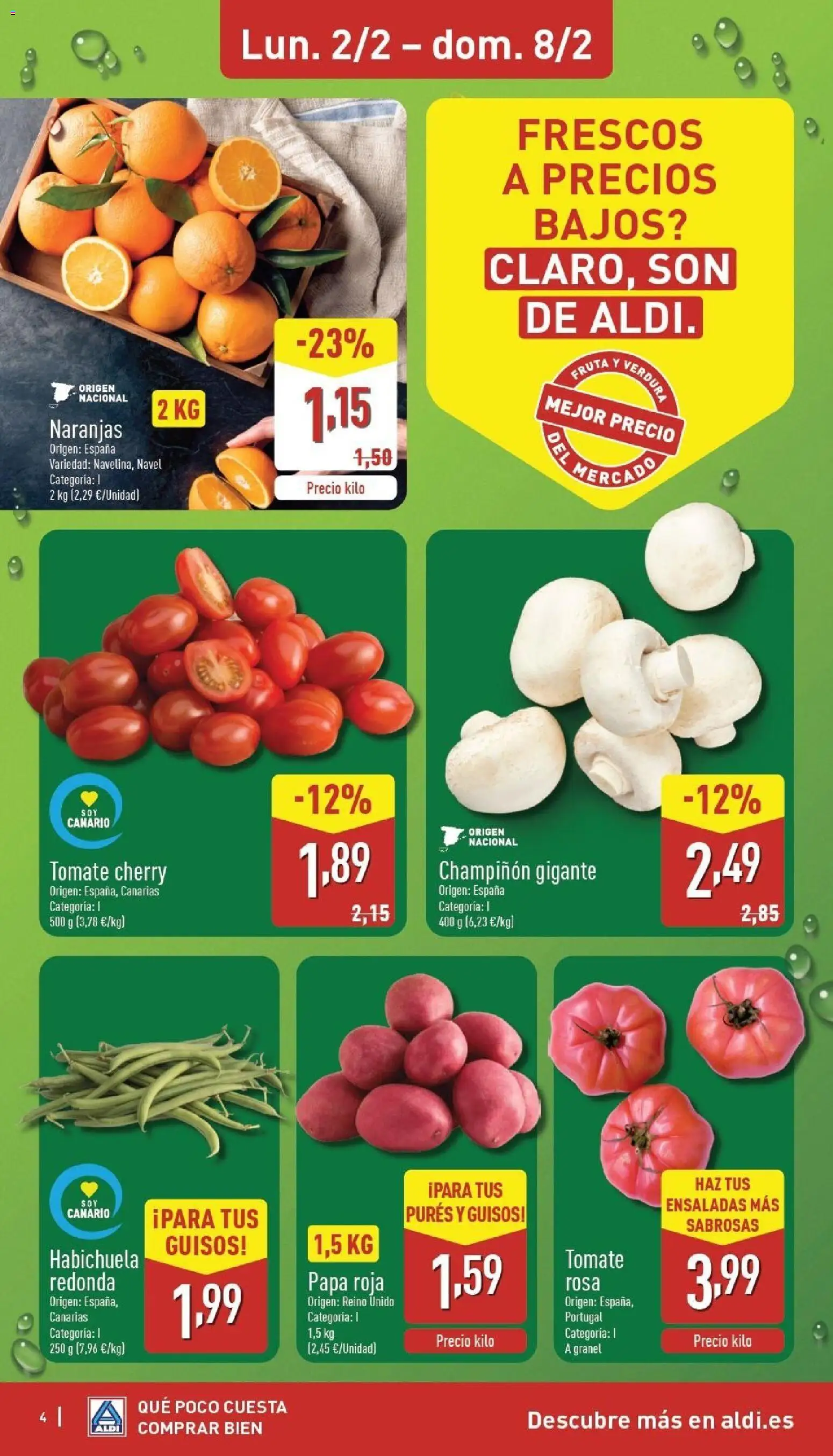 Aldi folleto Canarias │ válido desde el 02.02.2026 | Página: 4 | Productos: Naranjas
