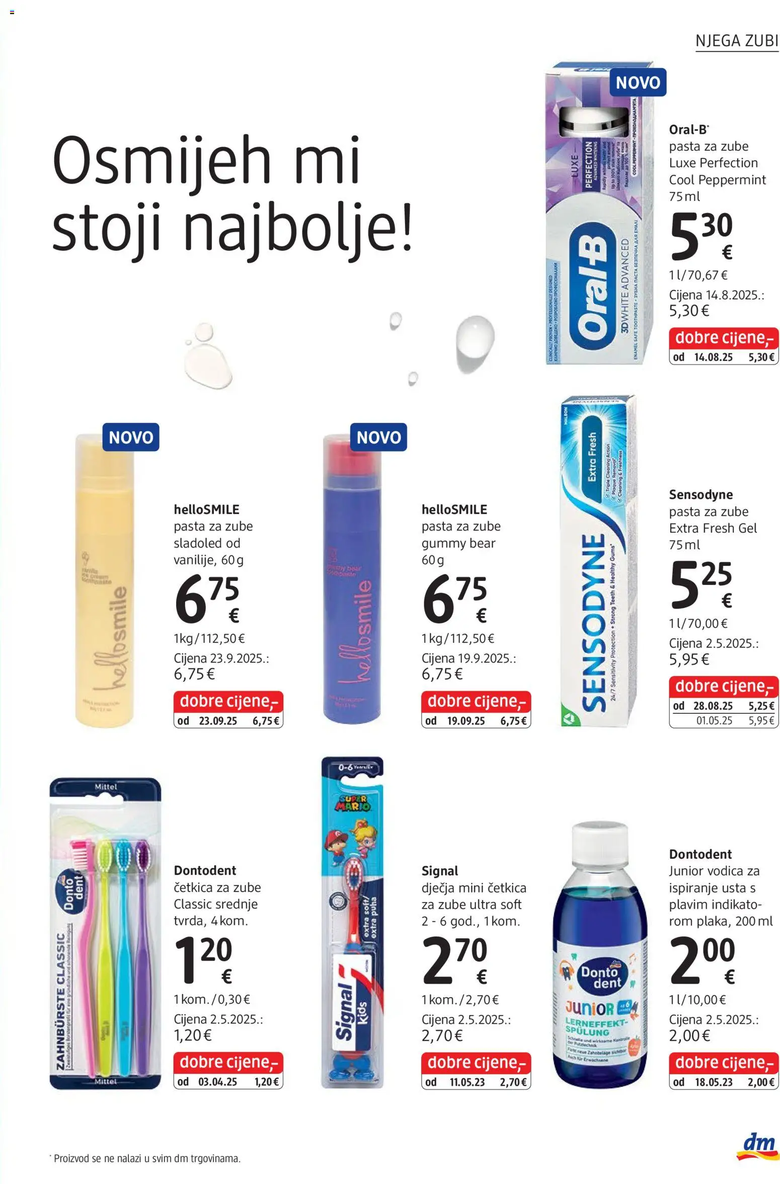 DM katalog | vrijedi od 03.11.2025 | Stranica: 23 | Proizvodi: Pasta za zube, Sladoled, Pasta, Sensodyne