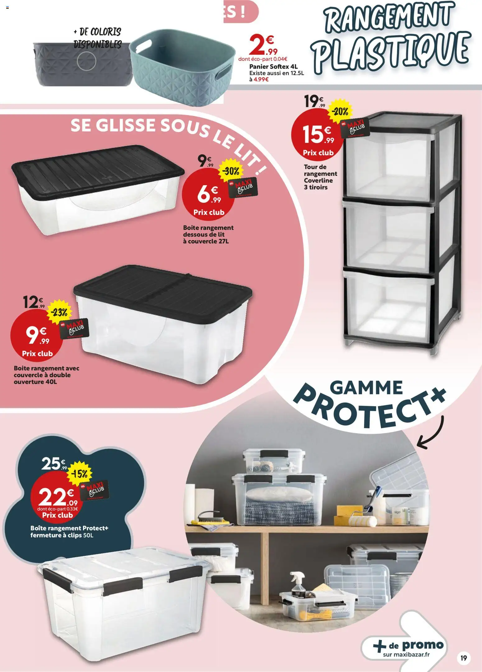 {H1} | Page: 19 | Produits: Lit, Tiroirs, Panier