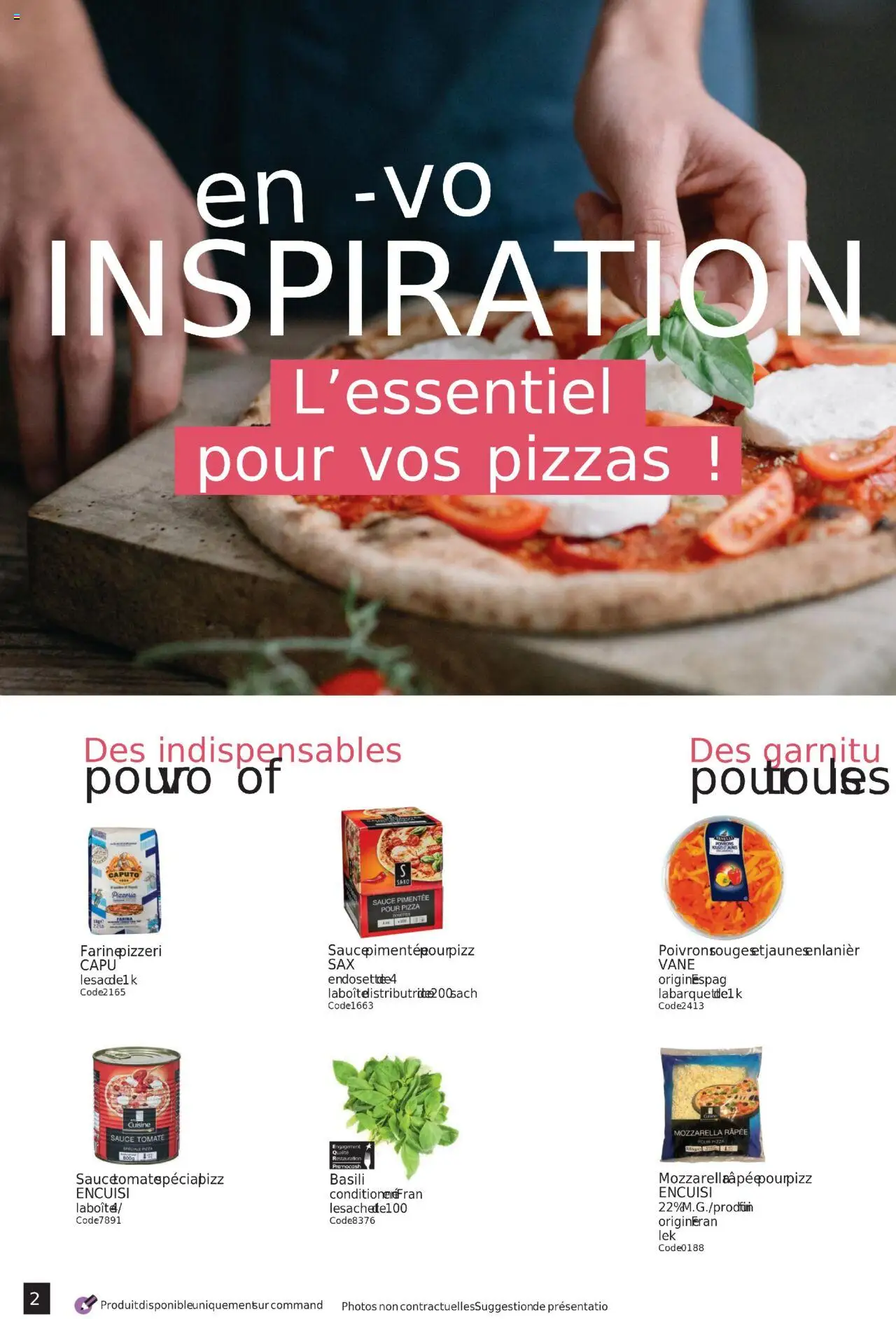 {H1} | Page: 22 | Produits: Mozzarella râpée, Mozzarella, Pizza