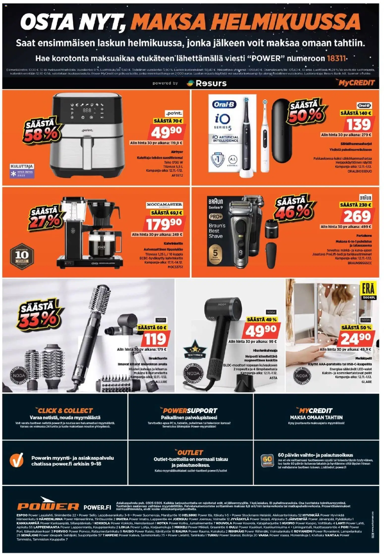 Power - Black Friday – voimassa 17.11.2025 alkaen | Sivu: 24 | Tuotteet: Ilmakiharrin, Partakone, Voi, Näyttö