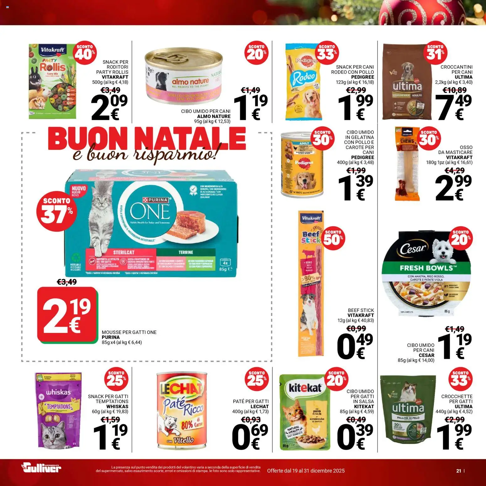Volantino Gulliver del 19.12.2025 | Pagina: 21 | Prodotti: Pollo, Riso, Patate, The