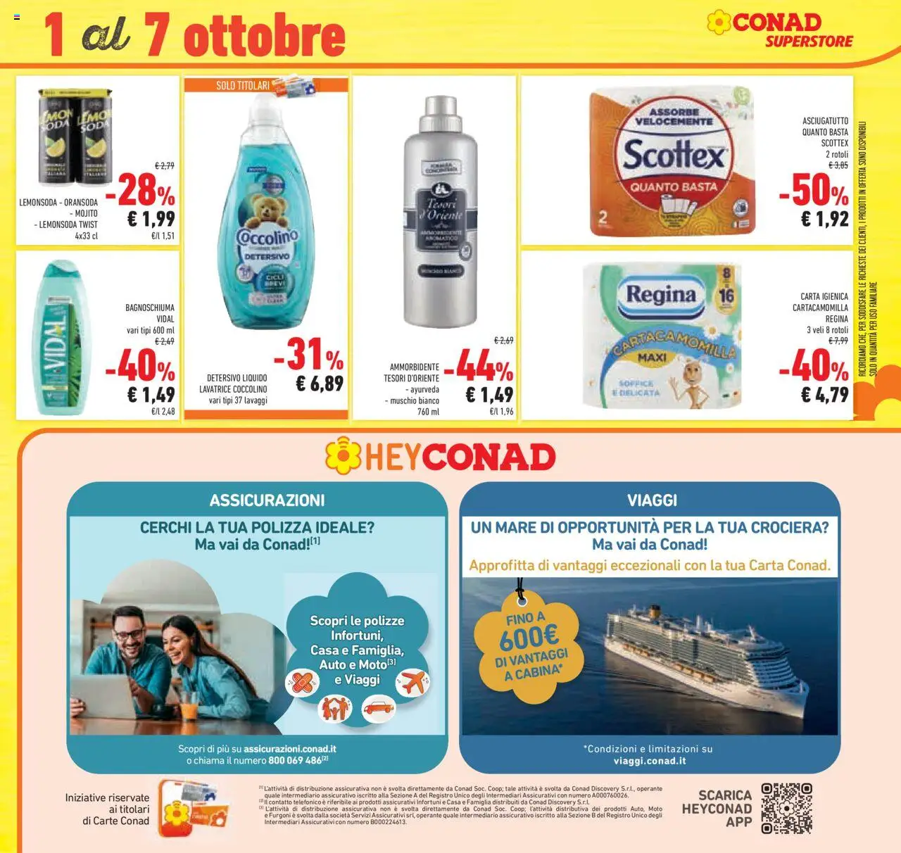 Volantino Conad del 24.09.2025 | Pagina: 49 | Prodotti: Carta igienica, Bagnoschiuma, Ammorbidente, Asciugatutto
