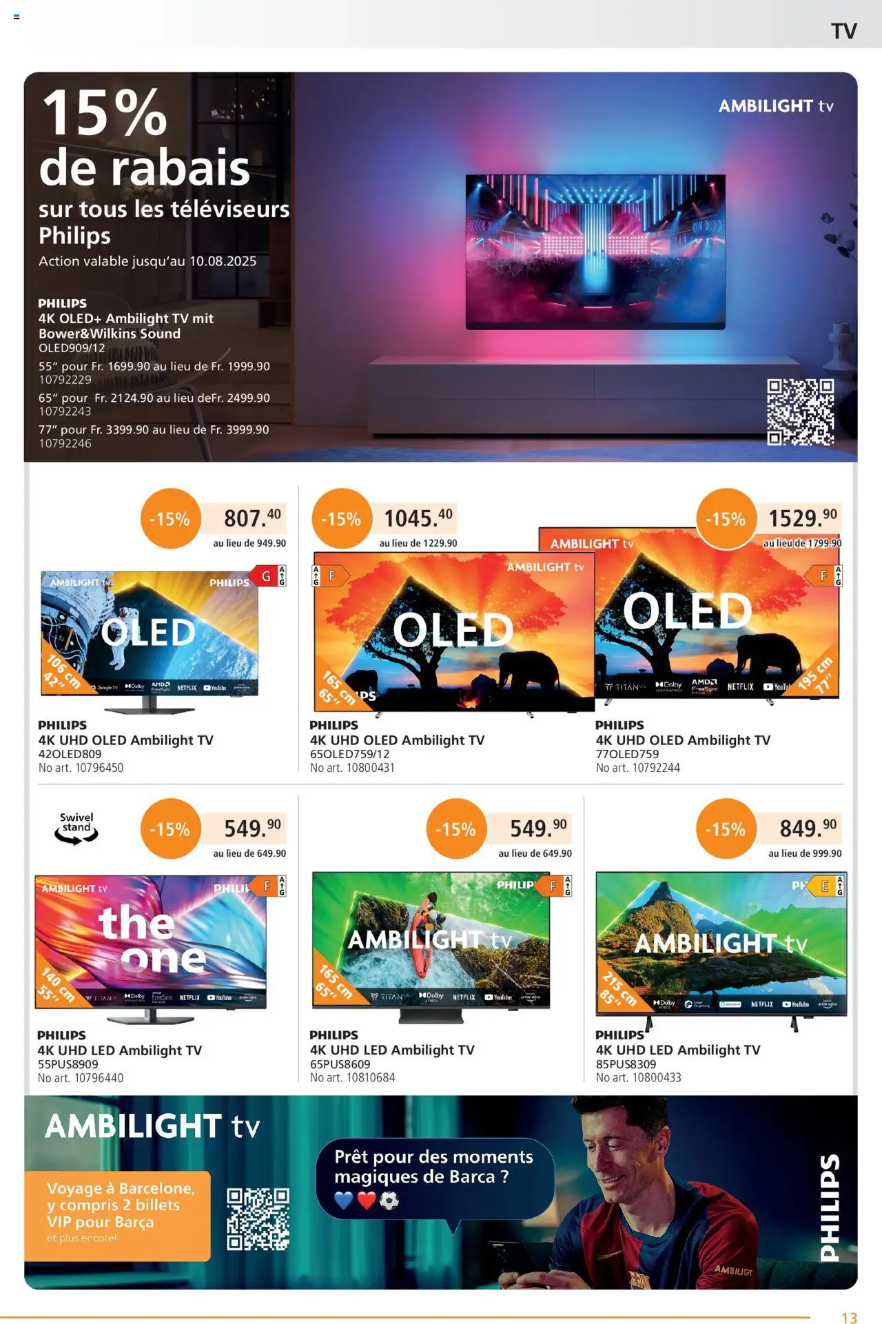 Fust Aktionen FR ab 28.07.2025 | Seite: 13 | Produkte: TV, Philips