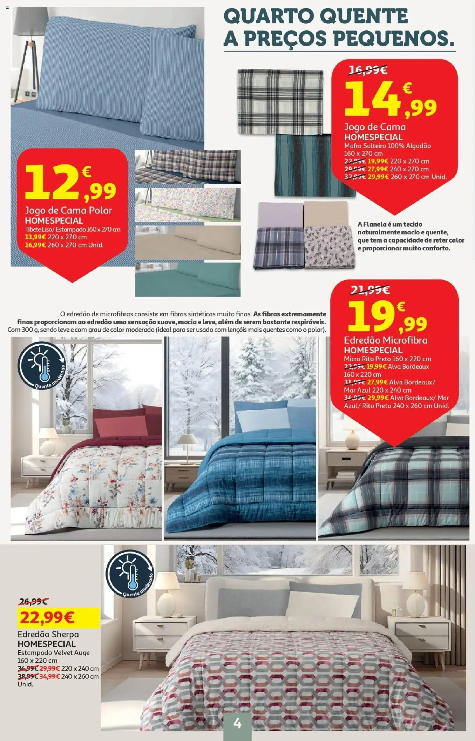 Auchan - O bem-estar começa em casa! │ válido de 26.12.2025 | Página: 4 | Produtos: Lençóis, Algodão, Jogo de cama, Cama