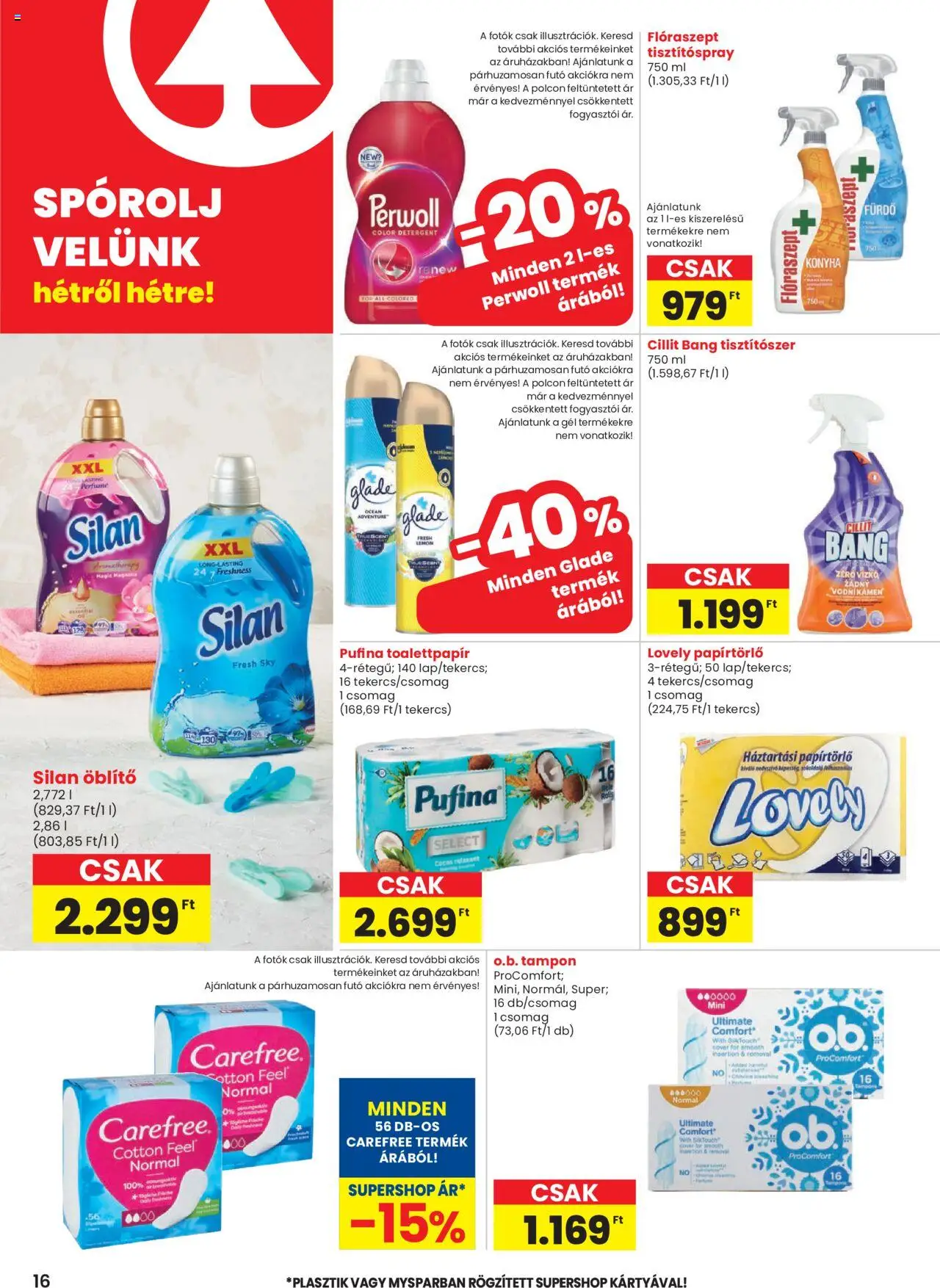Spar akciós ujság - amely érvényes a következő dátumtól: 12.06.2025 | Oldal: 16 | Termékek: Perwoll, Papírtörlő, Öblítő