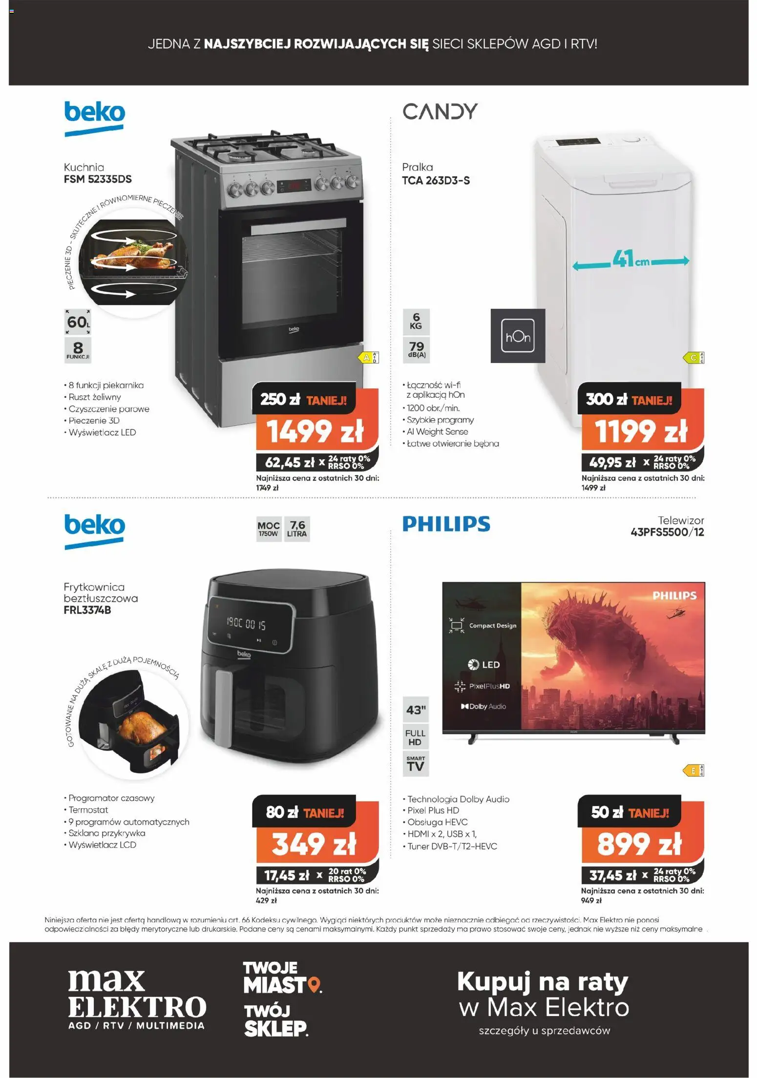 Max elektro Black Friday od 04.11.2025 | Strona: 12 | Produkty: Telewizor, Audio, USB, Pralka
