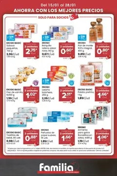 Vista previa Eroski folleto válido desde el 15.01.2026 | Página: 16 | Productos: Pan, Té, Pan de molde, Caja