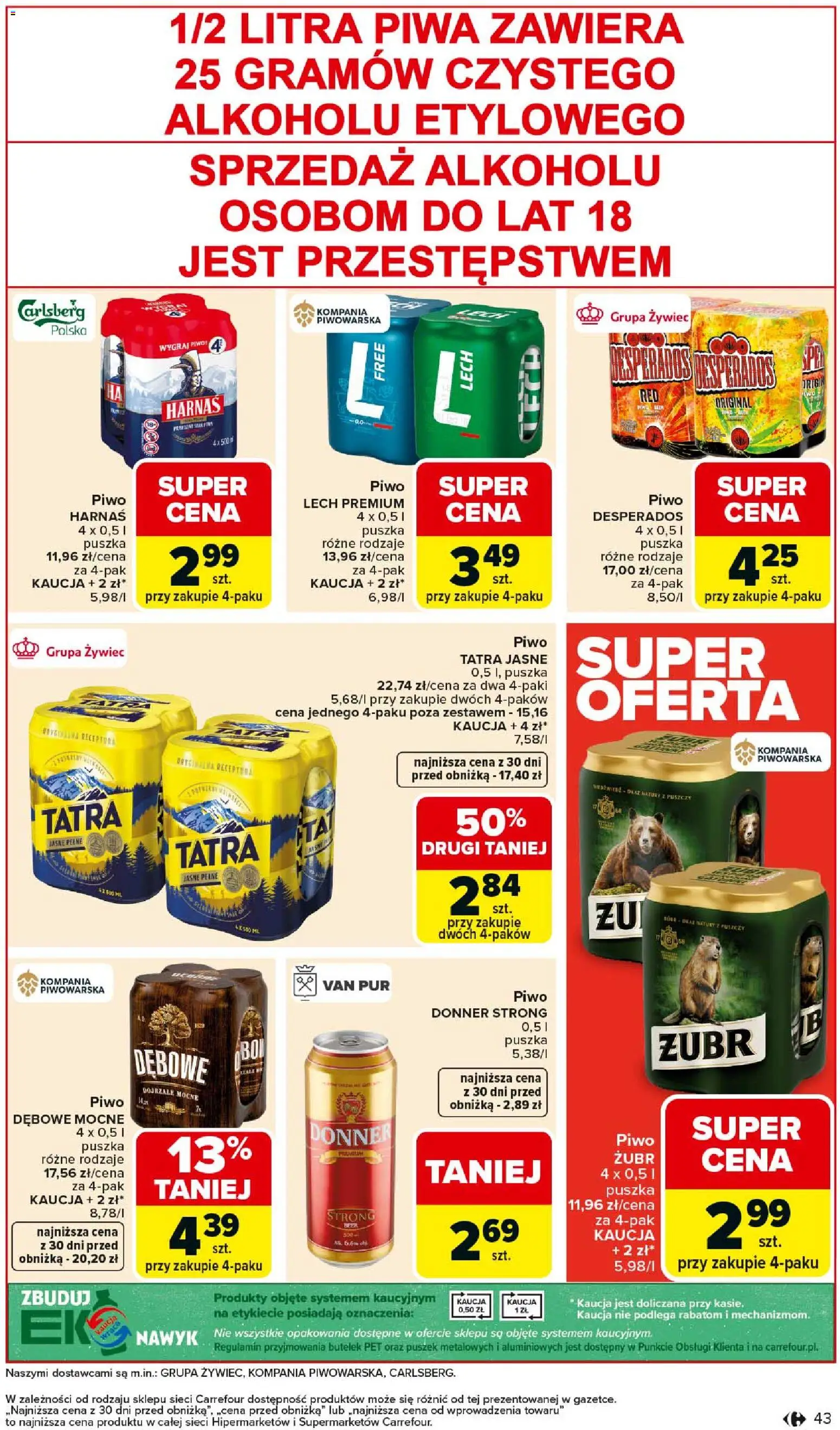 Carrefour Gazetka od 26.01.2026 | Strona: 45 | Produkty: Harnaś, Piwo