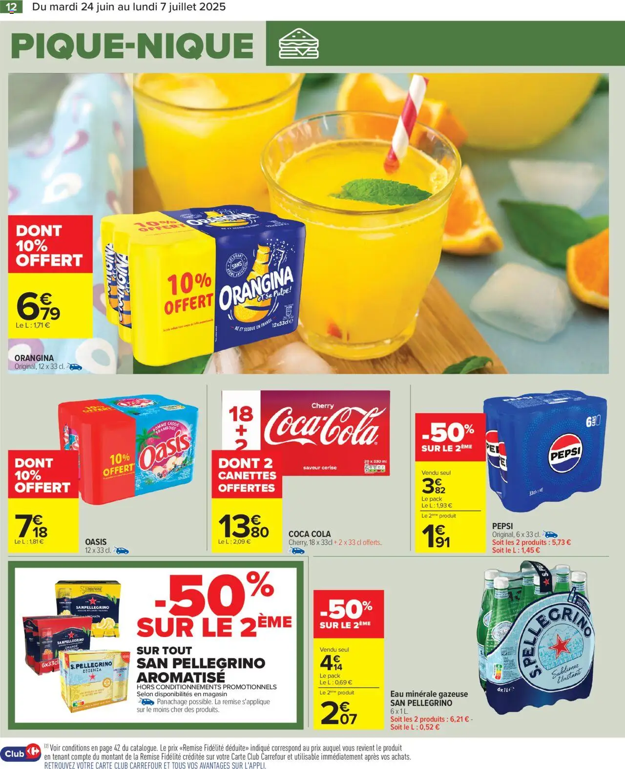  | Page: 14 | Produits: Orangina, Eau minérale, Orange, Coca cola