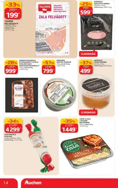 Auchan - Akciós újság Szupermarket - amely érvényes a következő dátumtól: 12.02.2026 | Oldal: 14 | Termékek: Rákóczi szalámi, Sonka, Bor, Lasagne