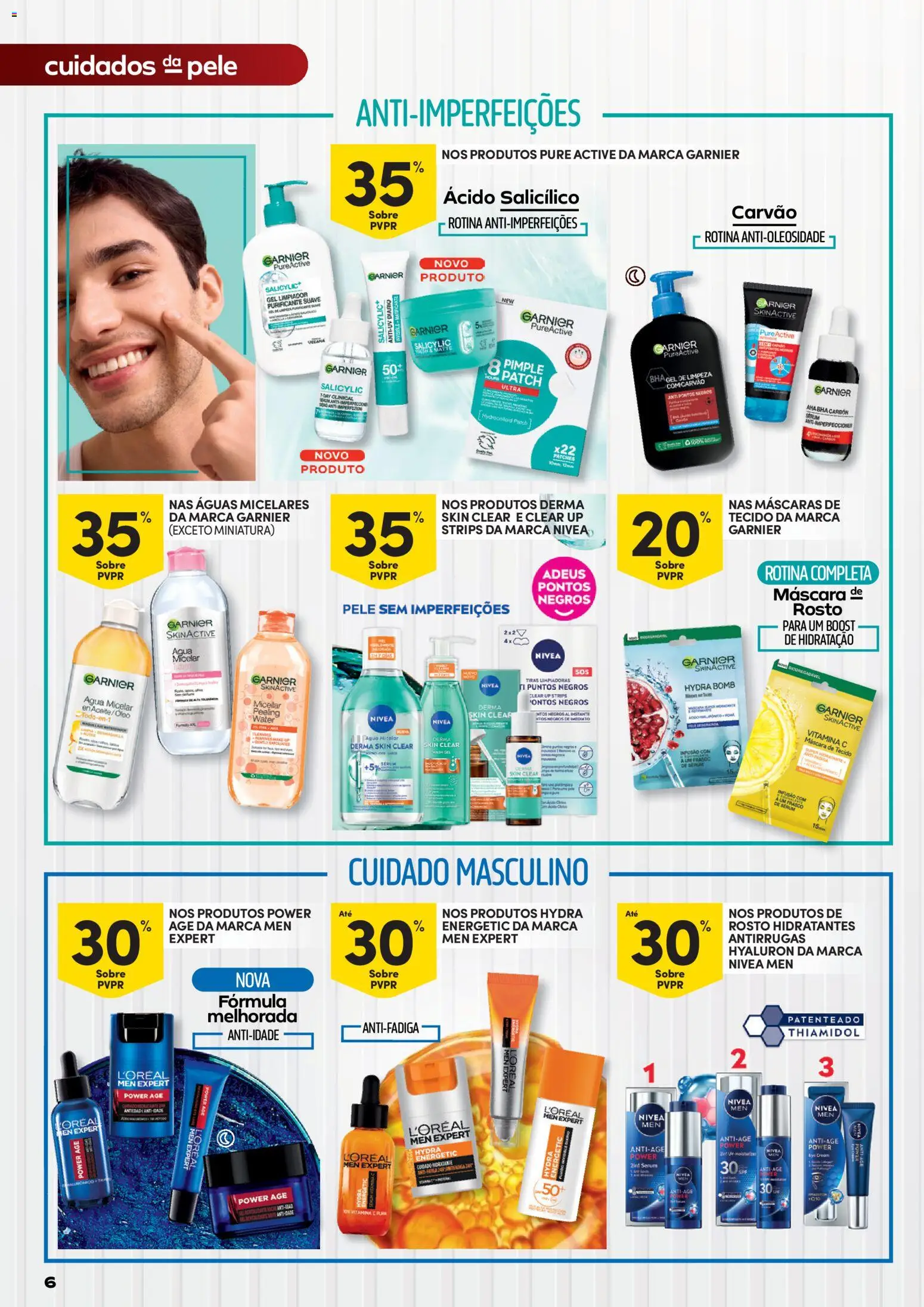 Continente Beleza Inspira-te na verdadeira beleza │ válido de 21.04.2026 | Página: 6 | Produtos: Agua, Sérum, Vitamina c, Gel de limpeza