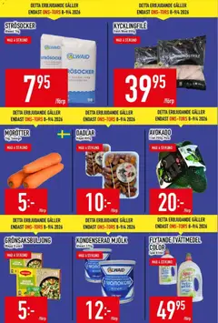 Matdax erbjudanden - Förhandsvisning av reklamblad från butik Matdax aktuell från 13.04.2026 | Sida: 3 | Produkter: Strösocker, Kycklingfile, Galler, Mjölk