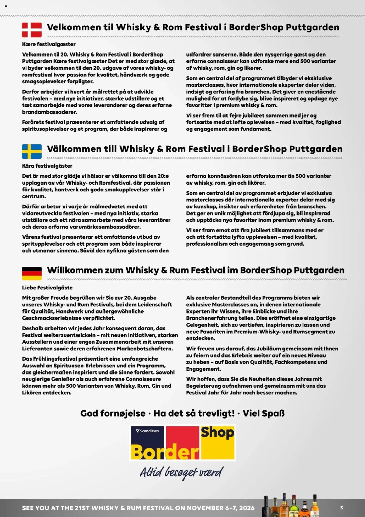 Bordershop tilbudsavis – gyldig fra 27.03.2026 | Side: 3 | Produkter: Gin, Whisky, Rom, Søm