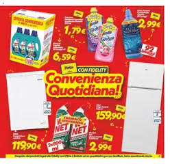Volantino SuperConveniente del 04.07.2025 | Pagina: 5 | Prodotti: Ammorbidente, Detergente, Congelatore, Profumo