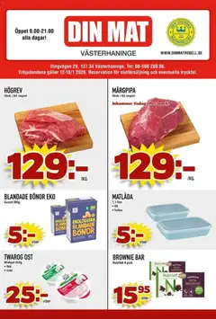 Din Mat - erbjudanden - Förhandsvisning av reklamblad från butik Din Mat aktuell från 12.01.2026