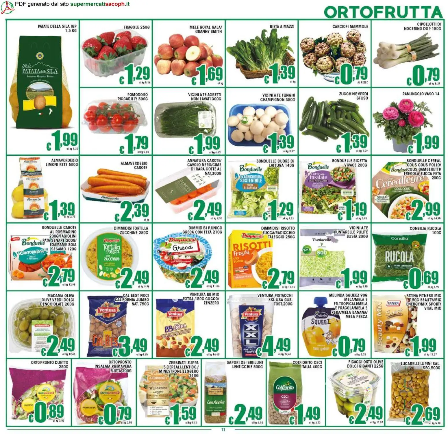 Volantino Sacoph del 06.03.2026 | Pagina: 11 | Prodotti: Funghi, Senape, Lattuga, Vaso