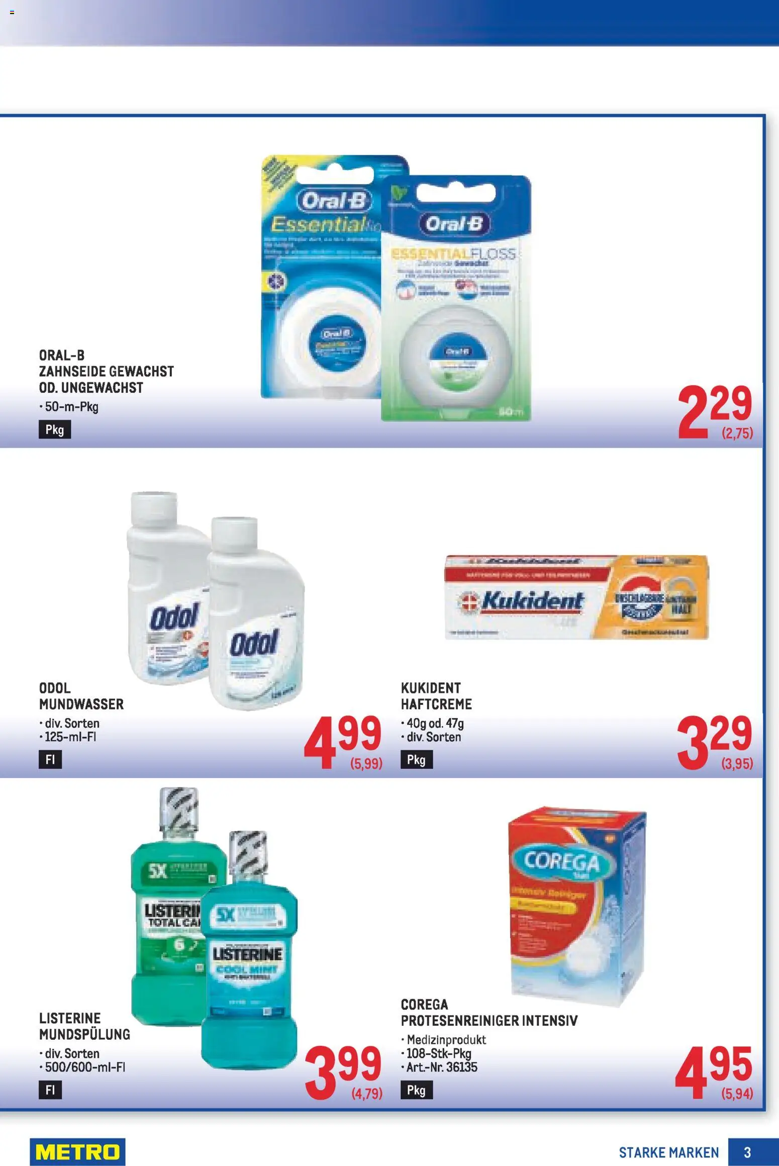 Metro Starke Marken gültig ab 19.02.2026 | Seite: 3 | Produkte: Mundwasser
