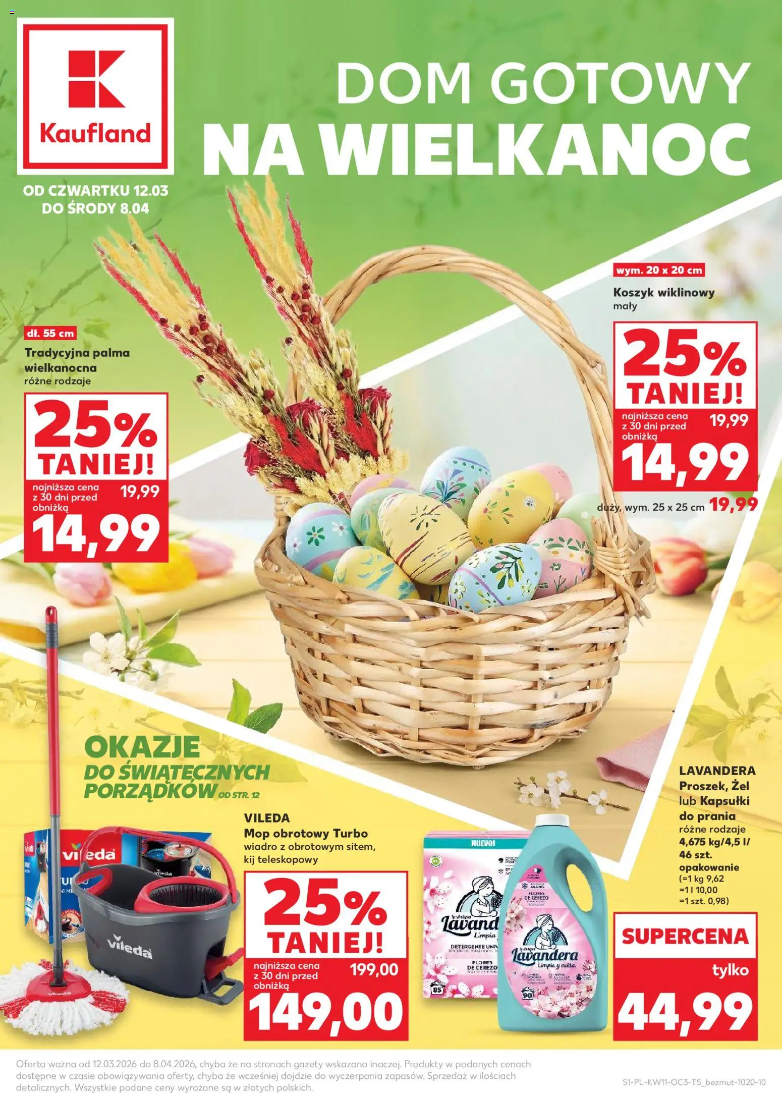Kaufland Polsko leták - Dom gotowy na Wielkanoc od 12.03.2026 | Strana: 1 | Produkty: Mop