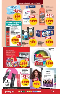 PENNY akciós ujság - amely érvényes a következő dátumtól: 14.08.2025 | Oldal: 18 | Termékek: Somat, Macskaeledel, Mosogatógép, Öblítő