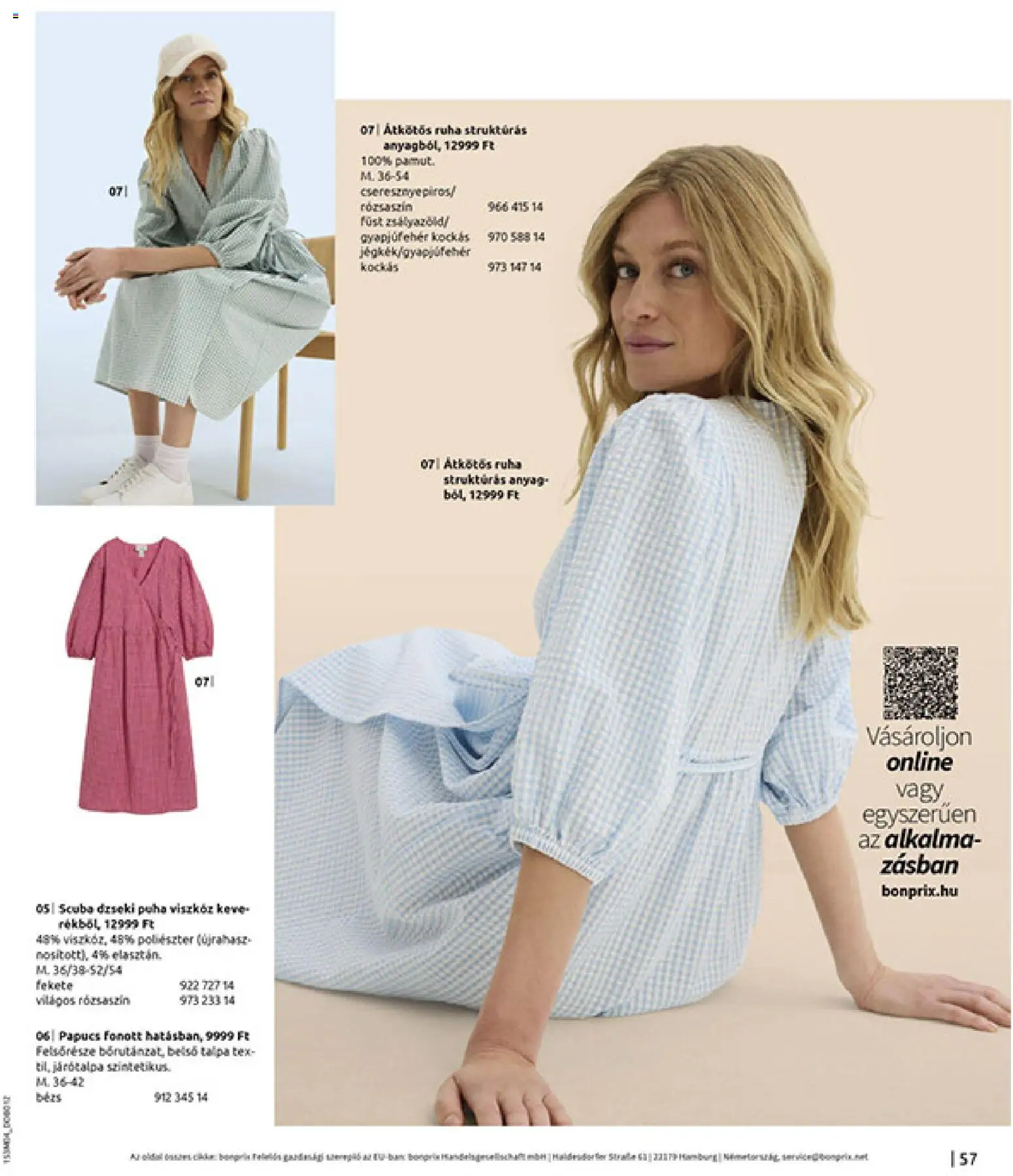 Bonprix akciós ujság - amely érvényes a következő dátumtól: 30.03.2026 | Oldal: 59 | Termékek: Papucs, Cseresznye, Ruha