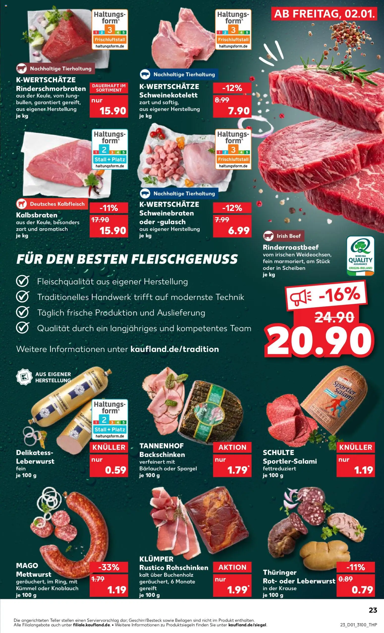 Kaufland prospekt Leipzig	 – gültig ab 02.01.2026 | Seite: 23 | Produkte: Spargel, Gulasch, Knoblauch, Salami