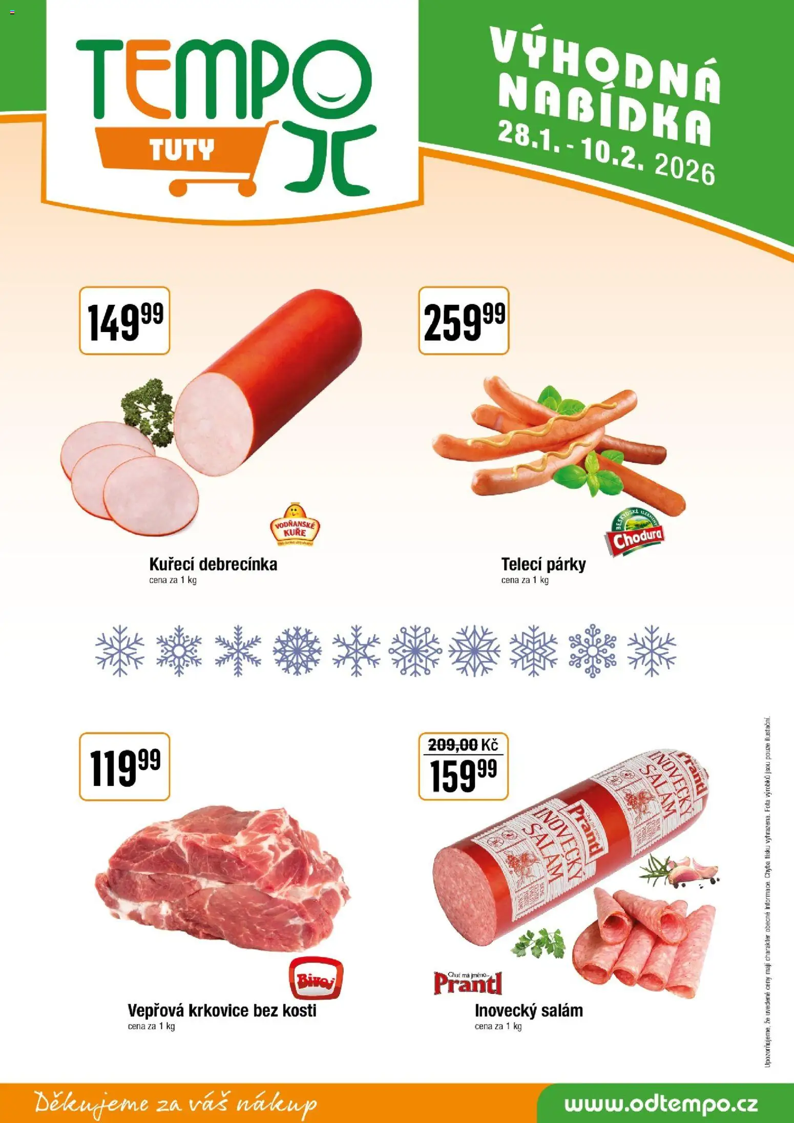 Tempo leták - Tuty od 28.01.2026 | Strana: 9 | Produkty: Inovecký salám, Vepřová krkovice bez kosti, Krkovice, Vepřová krkovice