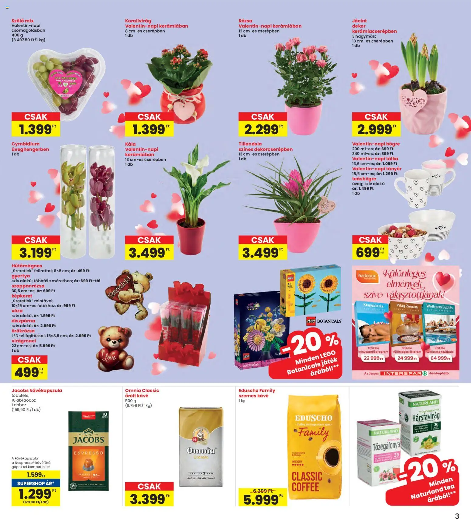Interspar akciós ujság - amely érvényes a következő dátumtól: 05.02.2026 | Oldal: 3 | Termékek: Kávéfőző, Doboz, Tea, Díszpárna