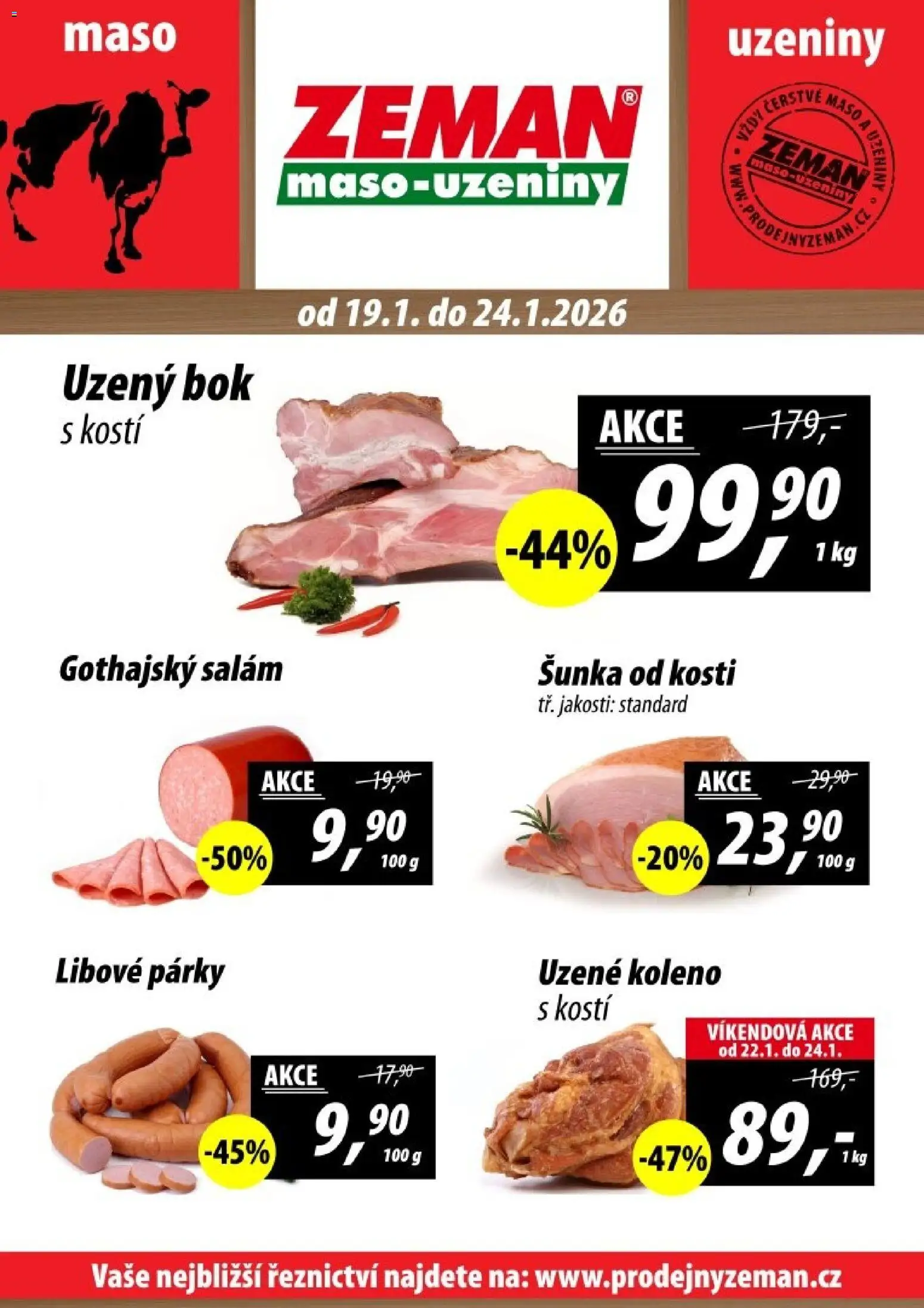 Prodejny Zeman leták - Plzeň od 19.01.2026 | Strana: 1