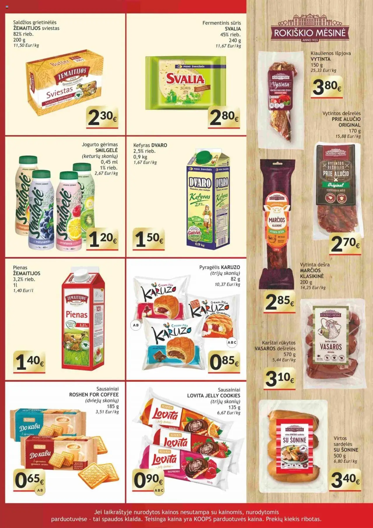 Koops leidinys│galioja nuo 11.08.2025 | Puslapis: 5 | Prekių: Sausainiai, Sardelės, Pienas, Sviestas