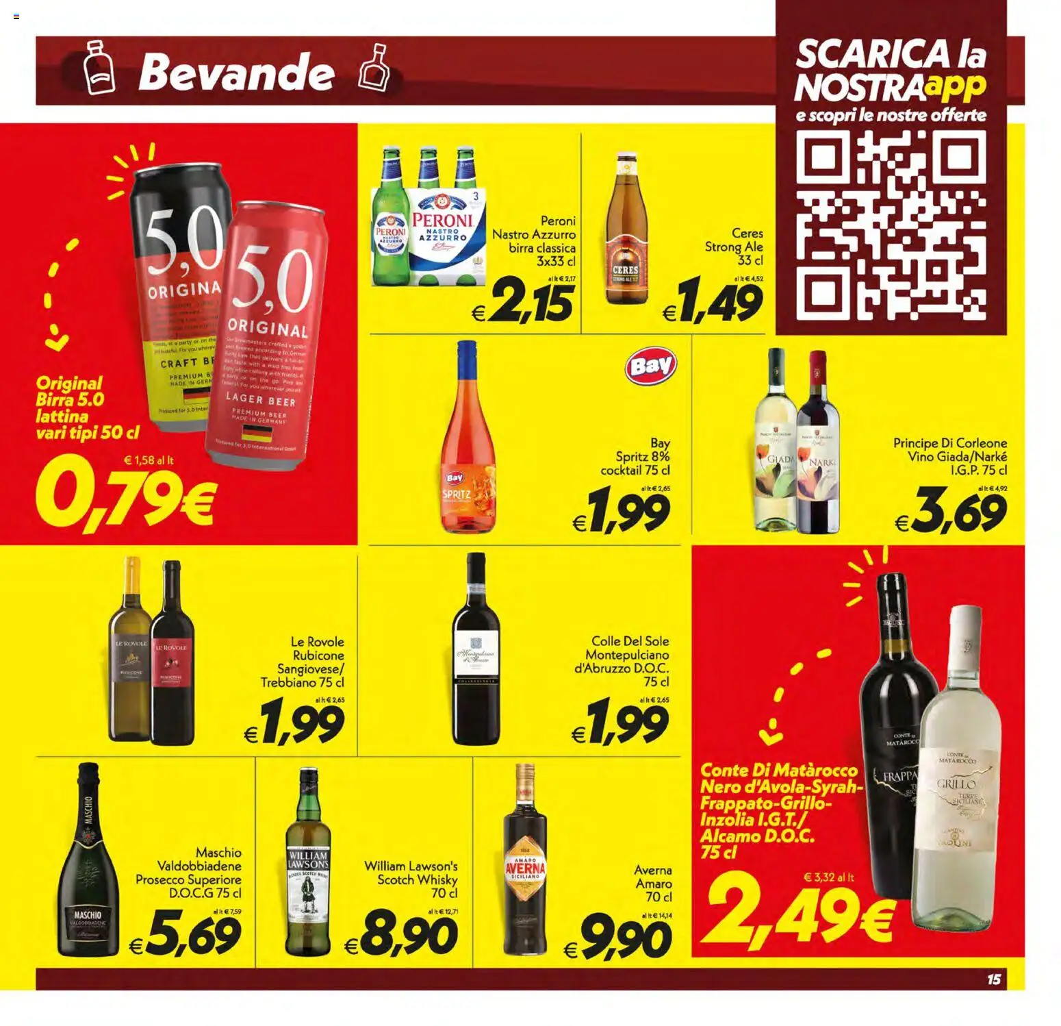 Volantino SuperConveniente del 13.01.2026 | Pagina: 15 | Prodotti: Birra, Prosecco, Vino, Amaro