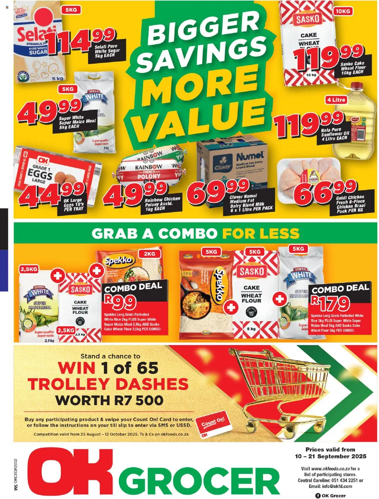 New OK Foods catalogue – valid from 10.09.2025 | Page: 1 | Products: Flour, Eggs, Oil, Sugar