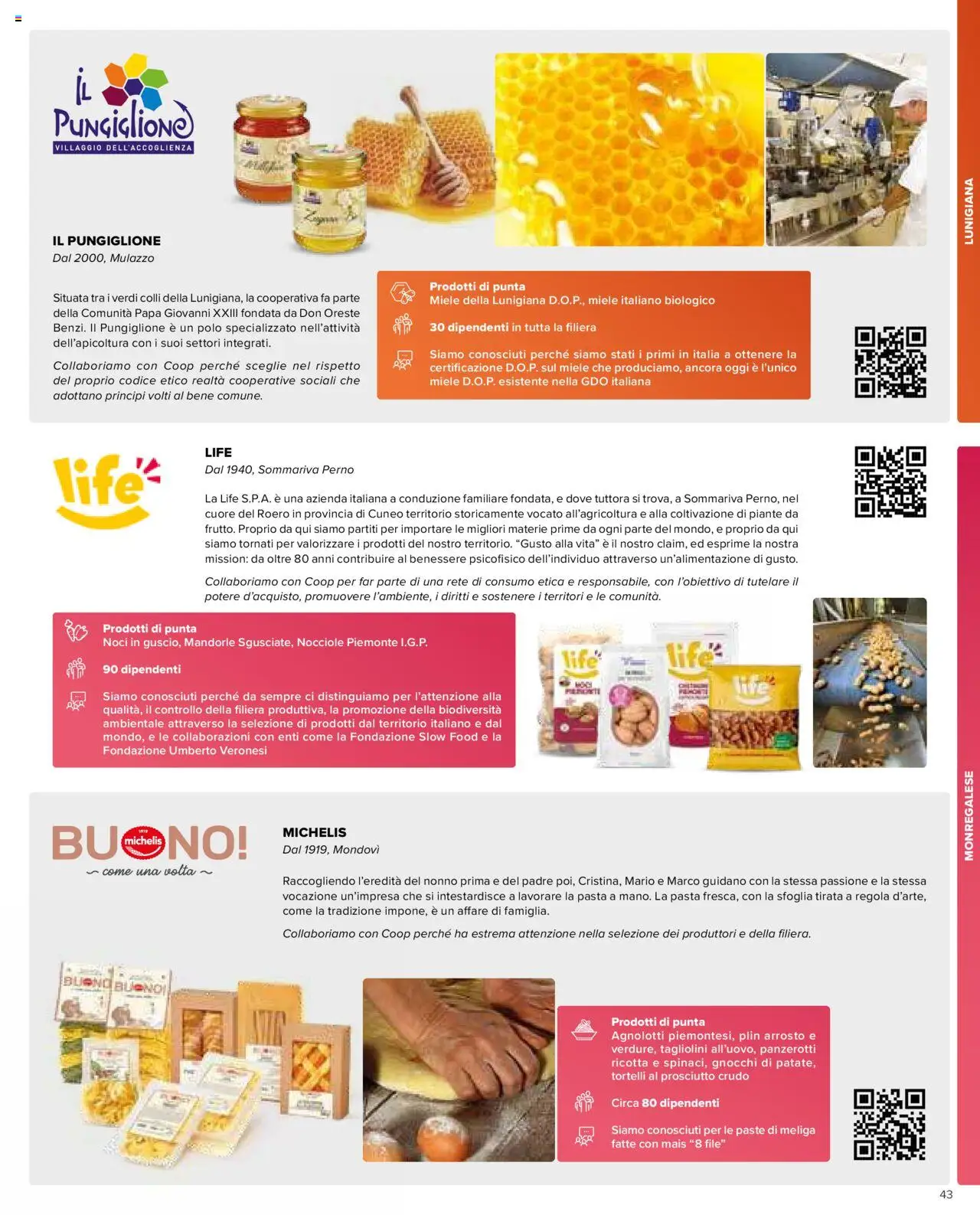 Volantino COOP del 09.10.2025 | Pagina: 43 | Prodotti: Pasta, Mandorle, Ricotta, Mais