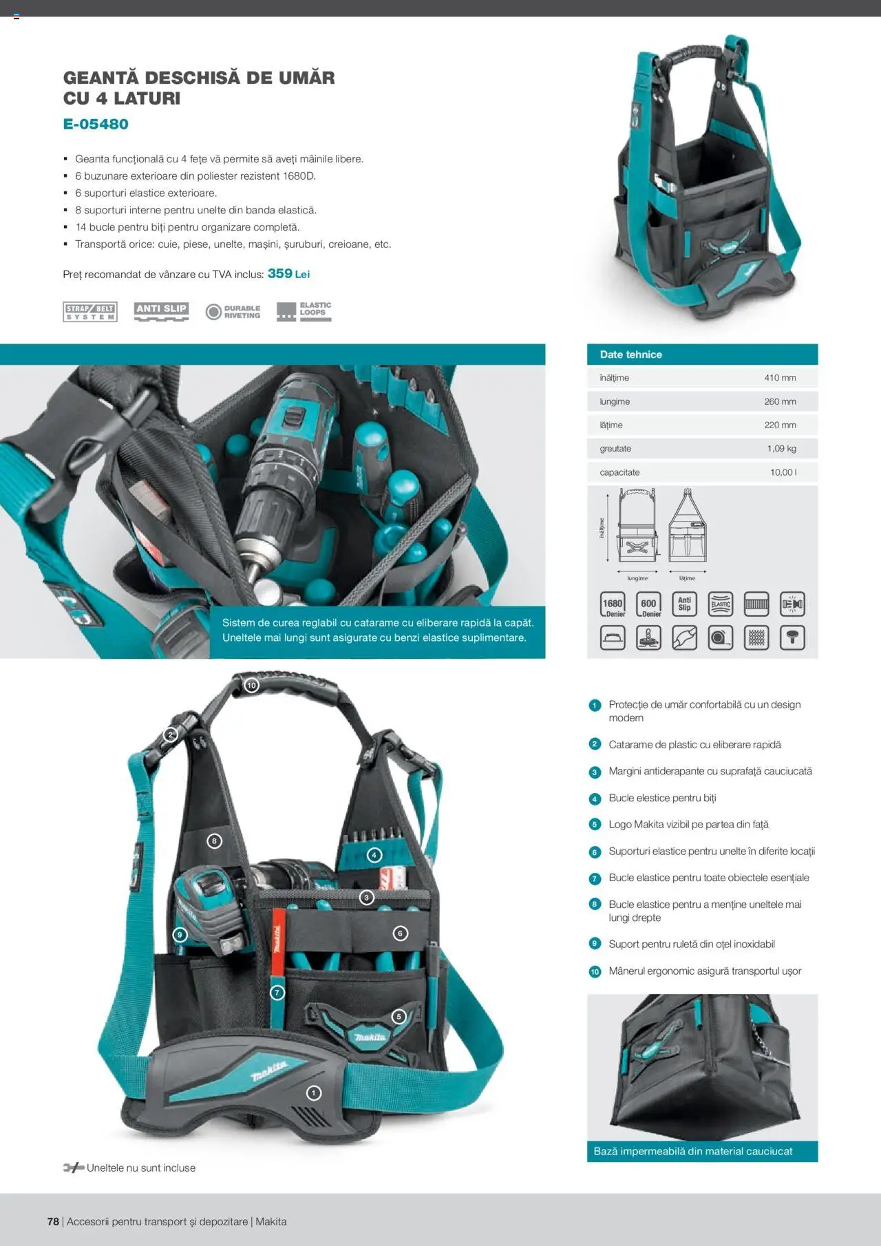 Makita catalog - Accesorii pentru transport si depozitare   – valabil de la 06.09.2021 | Pagină: 78