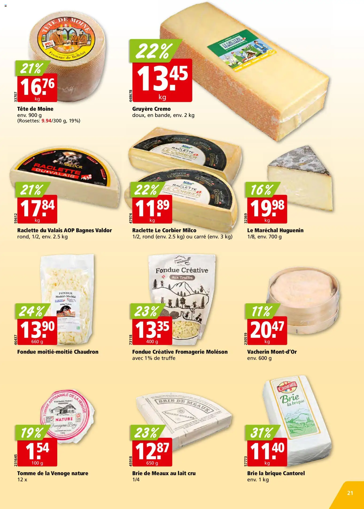 Aligro Aktionen Chavannes, Matran, Genève, Sion – gültig ab 15.12.2025 | Seite: 21 | Produkte: Raclette, Fondue