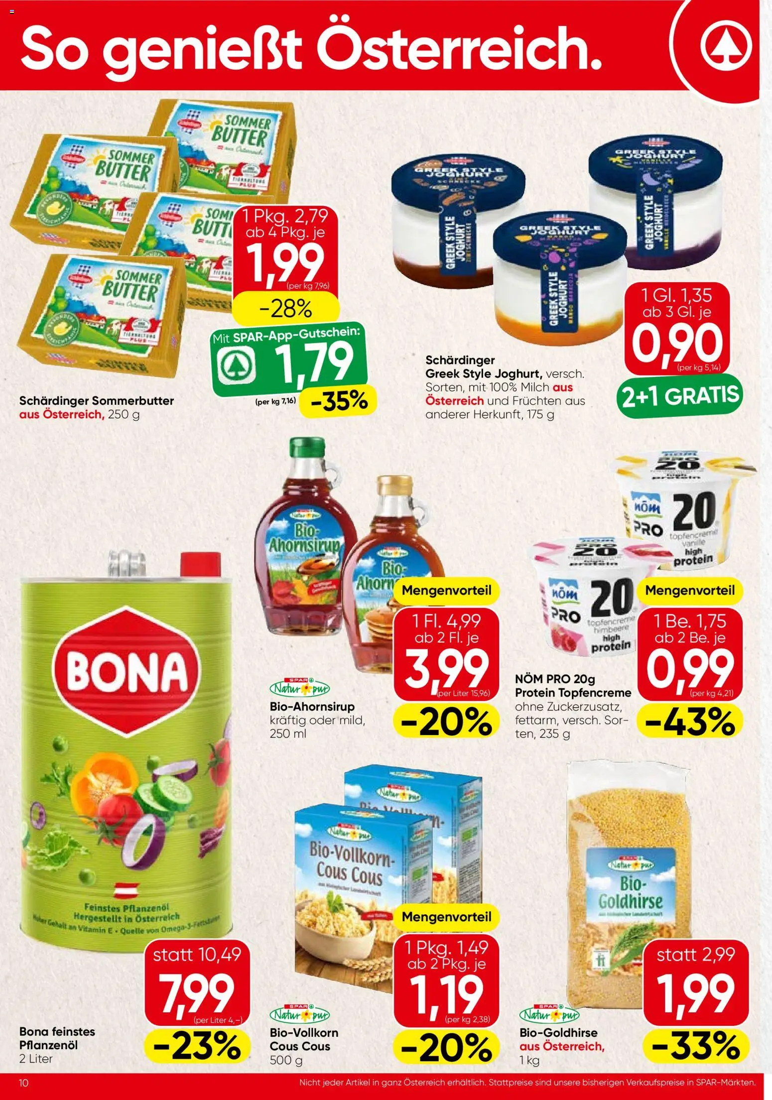 Spar Flugblatt - Niederösterreich gültig ab 22.01.2026 | Seite: 10 | Produkte: Himbeere, Milch, Butter, Joghurt