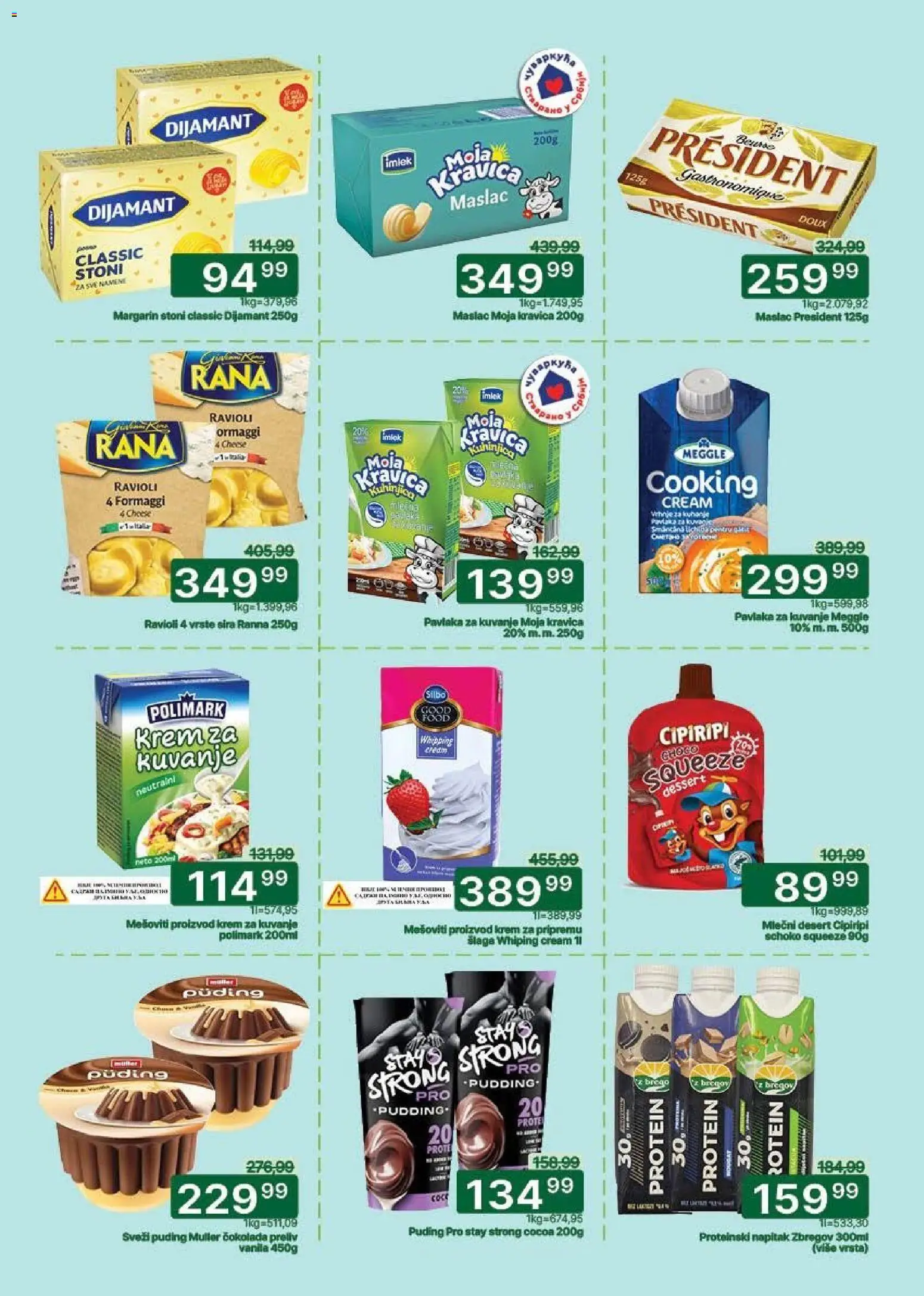 Univerexport katalog - važi od 27.04.2026 | Strana: 8 | Proizvode: Maslac, Protein, Moja kravica, Pavlaka