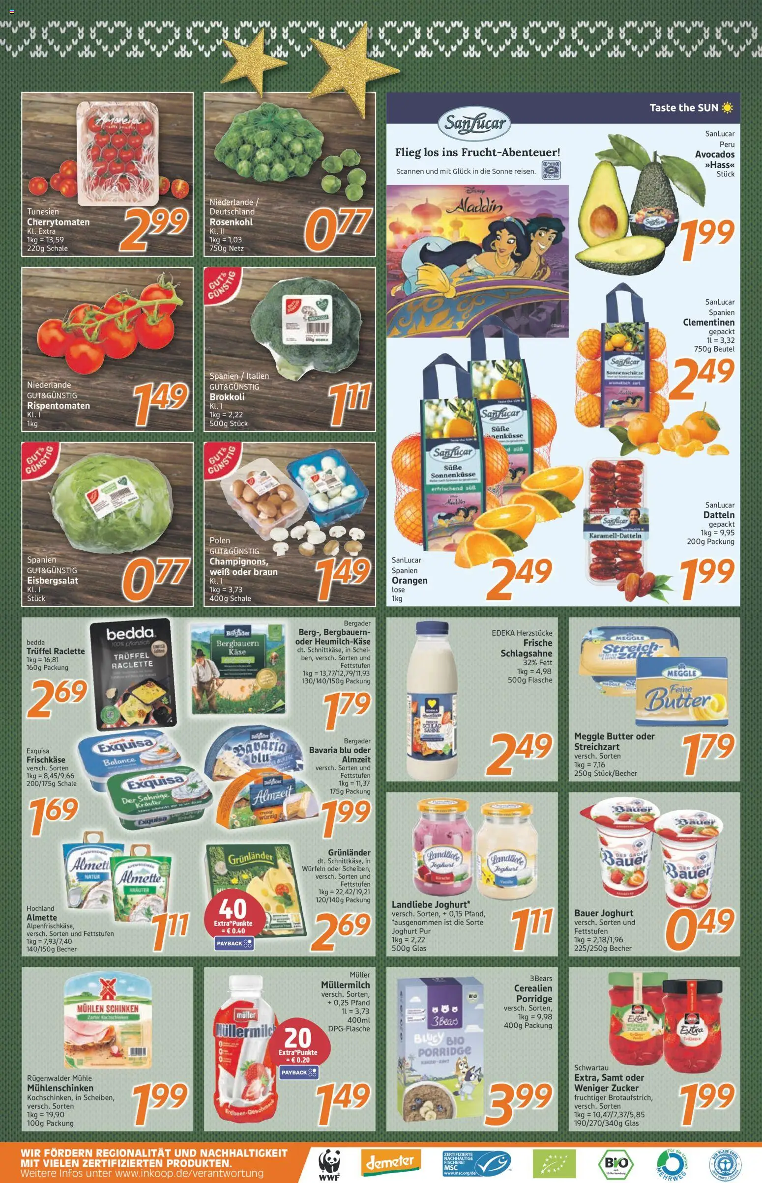 Inkoop Prospekt 	 – gültig ab 24.11.2025 | Seite: 2 | Produkte: Mühle, Joghurt, Grunlander, Raclette