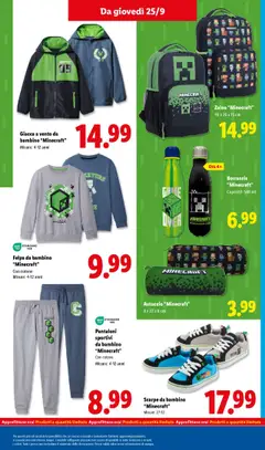 Volantino Lidl del 22.09.2025 | Pagina: 51 | Prodotti: Felpa, Giacca, Zaino, Astuccio