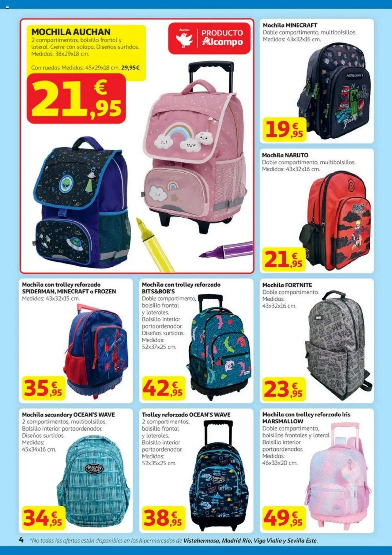 Alcampo - HG Madrid Unificado  │ válido desde el 14.08.2025 | Página: 4 | Productos: Mochila