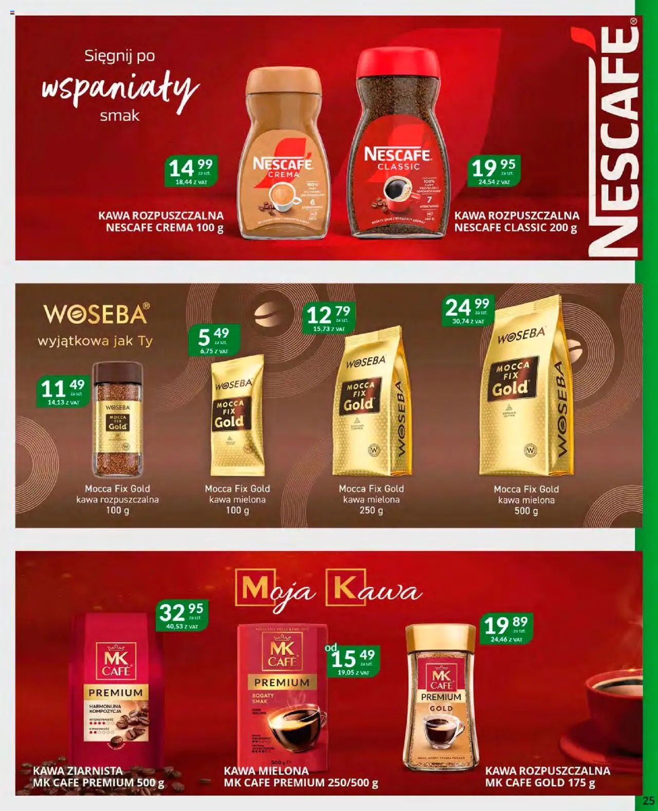 Eurocash Gazetka od 20.10.2025 | Strona: 25 | Produkty: Nescafe, Kawa ziarnista, Kawa rozpuszczalna, Kawa