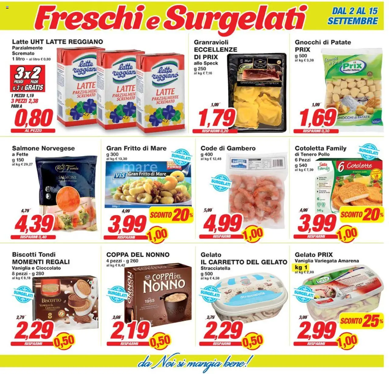 Volantino Prix del 02.09.2025 | Pagina: 9 | Prodotti: Cioccolato, Salmone, Biscotti, Latte